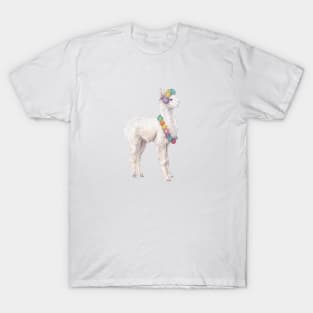 Baby Decorated Watercolor Llama T-Shirt